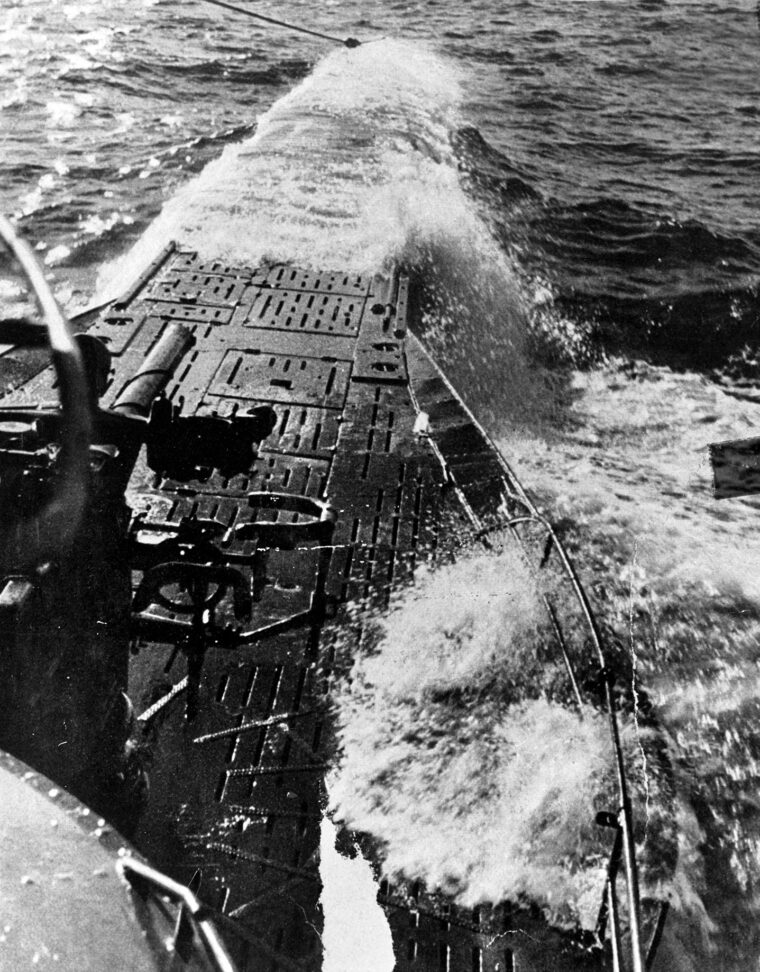 During a violent storm on her last war patrol, U-85 sustained damage on March 29, 1942, when gale force winds caused torpedoes to shift and later created problems with the operation of the electric motors. 