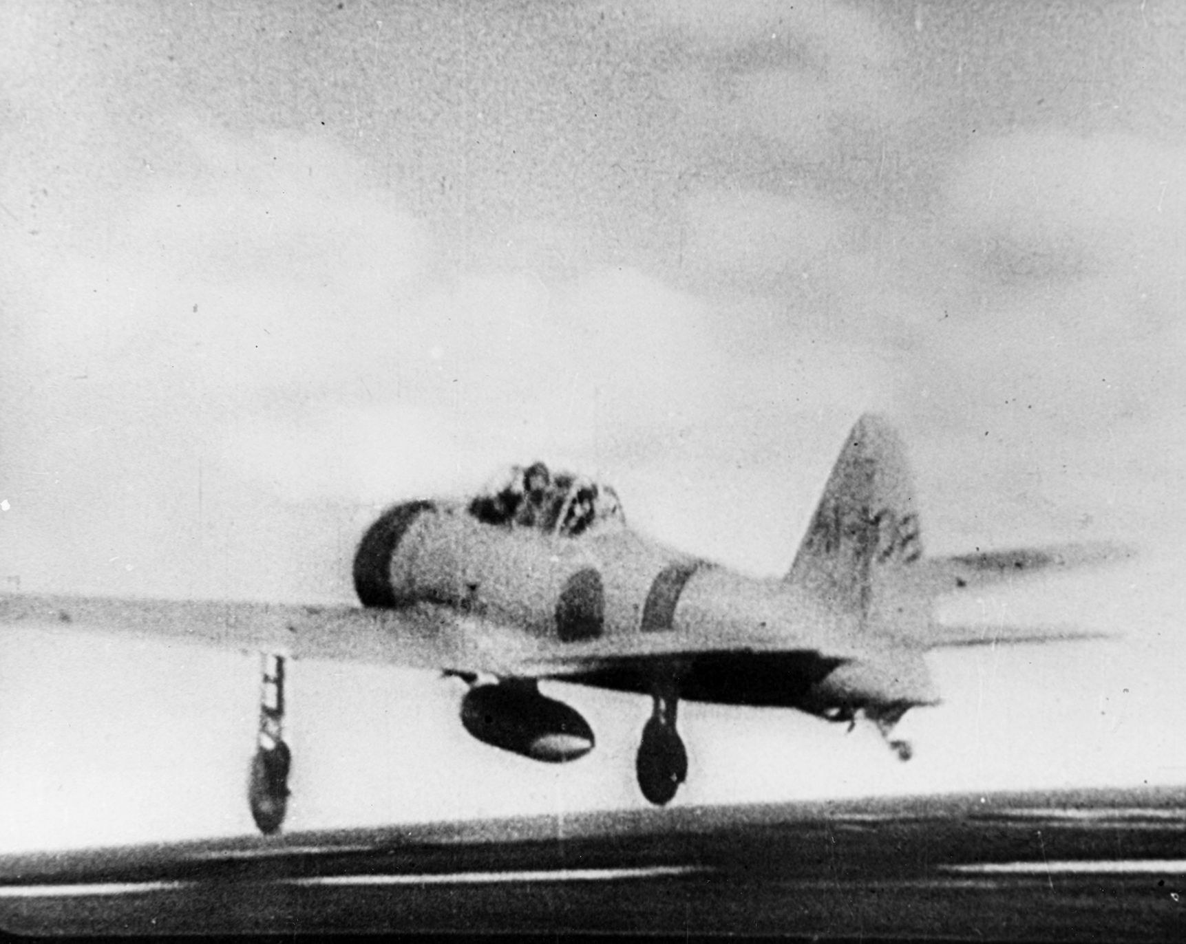 On the morning of December 7, 1941, a Mitsubishi Zero fighter, tail number A1-108, takes off from the aircraft carrier Akagi en route to attack Pearl Harbor and other American military installations on the island of Oahu. For a short time, the nimble Zero dominated the skies during the Pacific War.