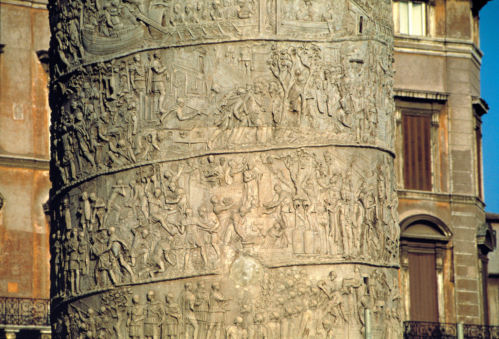 Trajan’s Column, which depicts the emperor’s successes against the Dacians, still stands in Rome.