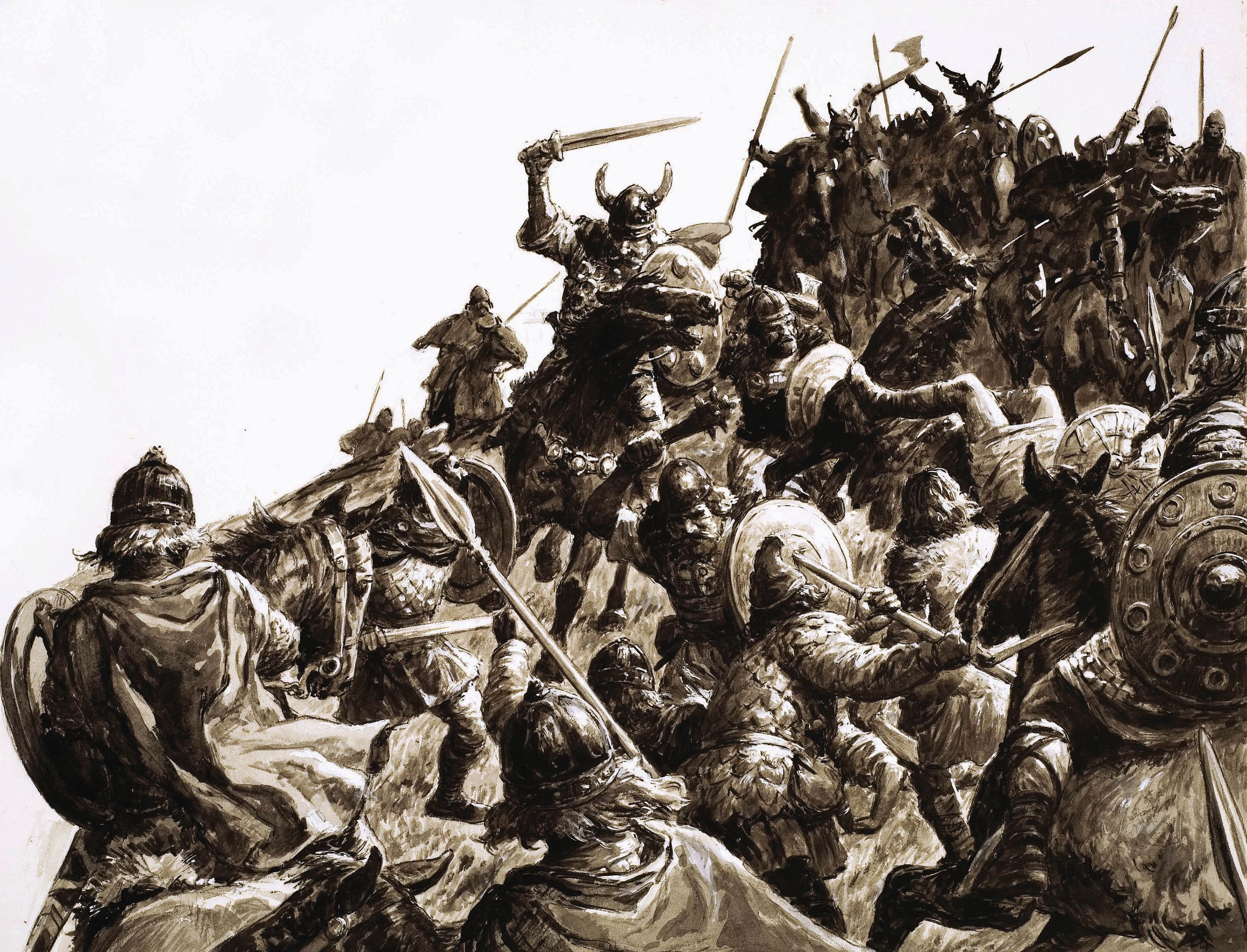 Danish Vikings attack Anglo-Saxon forces under Alfred, King of Wessex, who would unite much of England and establish a lasting peace with the Danes.
