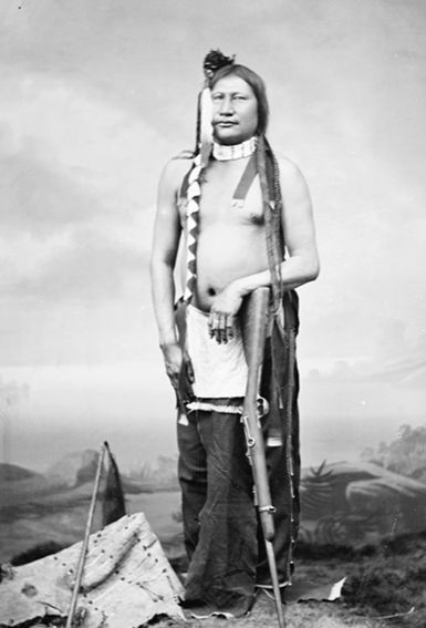 Purported photograph of Cheyenne medicine man White Bull, also known by such names as “Ice,” “Hail” and “Ice Bear,” who was in his 20s at the time of the Battle of Solomon’s Fork.