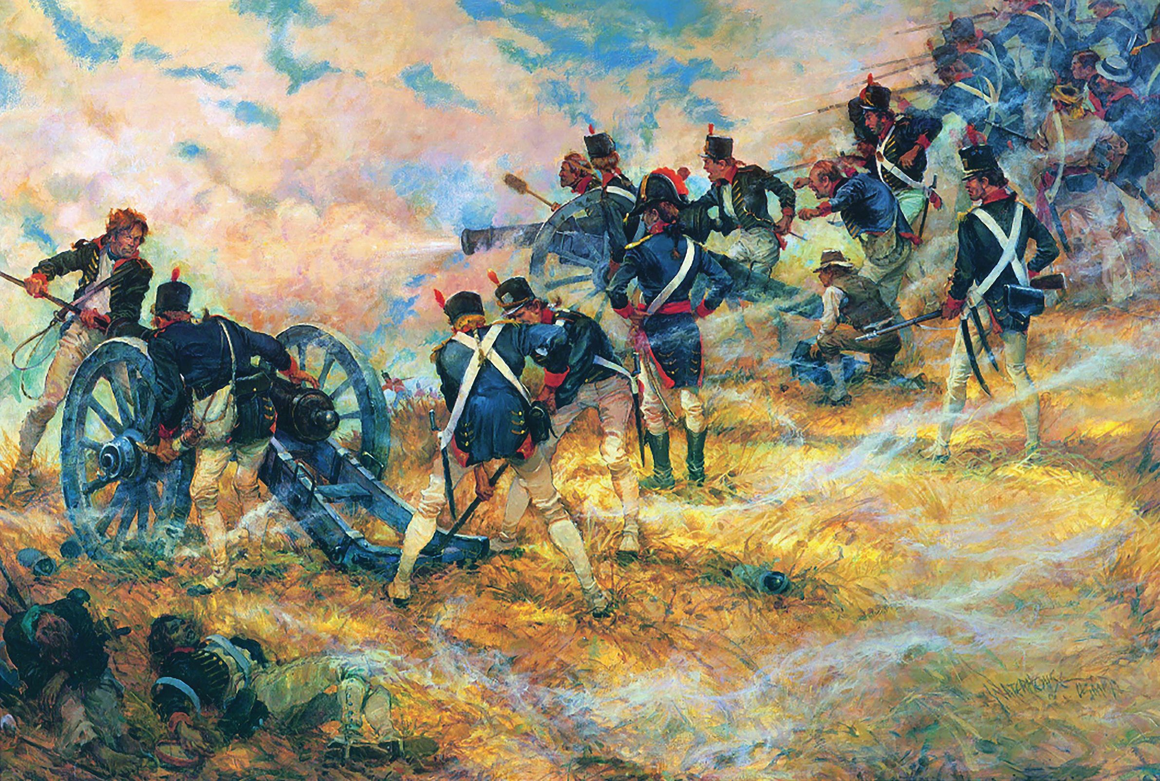 At the battle of Bladensburg, Maryland, U.S. Marines helped stop the British attack as American militia fled the field. The “greatest disgrace ever dealt to American arms” allowed British forces to capture and burn Washington, D.C.