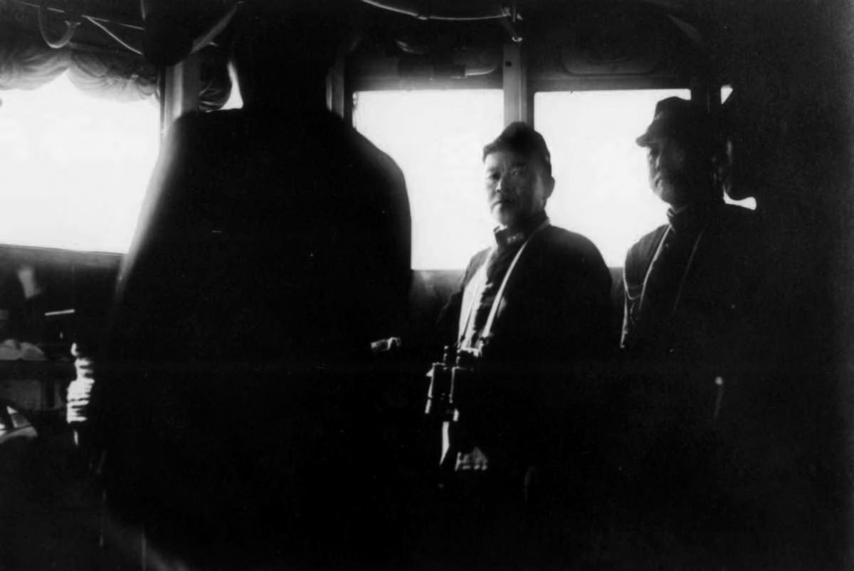 Vice Admiral Nagumo is shown on the bridge of his flagship, the aircraft carrier Akagi, just prior to the Japanese attack on Pearl Harbor, December 7, 1941. 