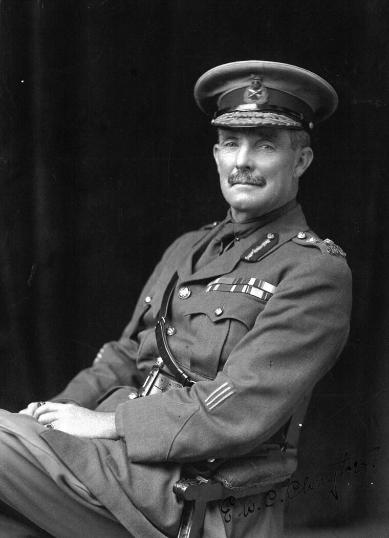 General Edward Chaytor, commander of the New Zealand Mounted Brigade.