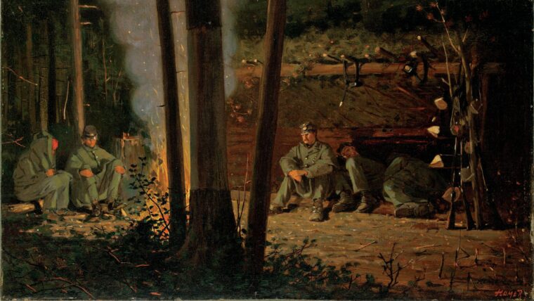 With some sleeping soldiers and a Union officer listlessly watching the fire, Winslow Homer’s painting, “In Front of Yorktown,” seems to capture the atmosphere of inaction surrounding Maj. Gen. George B. McClellan’s Army of the Potomac during the 1862 Peninsula Campaign. Homer covered the war as an artist for Harper’s Weekly magazine.