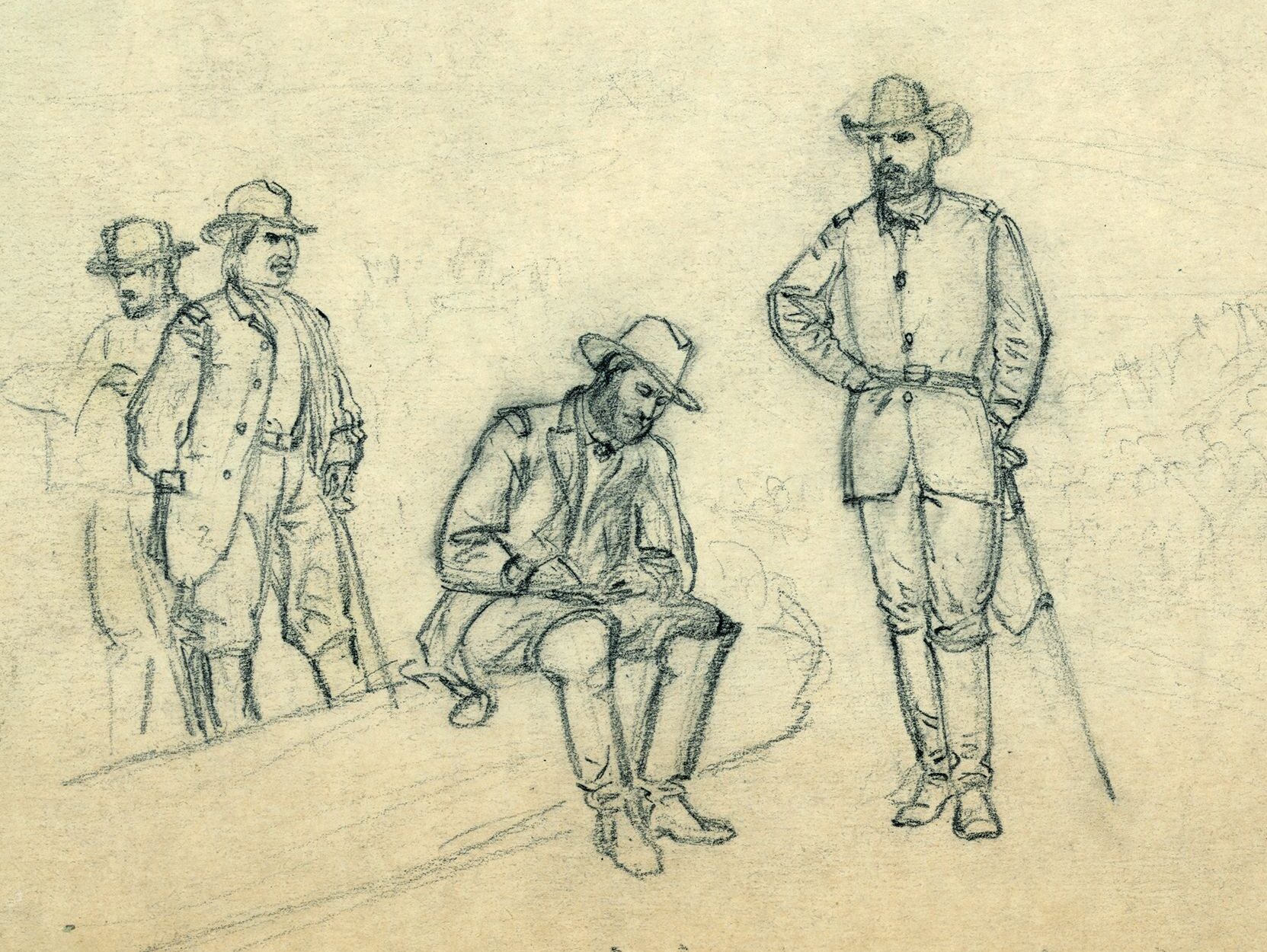 “Grant telegraphing the news of the crossing of the river Rapidan—May 1864,” by war artist Alfred R. Waud. Grant had an issue with the wires in 1862, when he was temporarily relieved of duty by Union Commander Gen. Henry Halleck for not obeying orders. It was soon discovered that Halleck’s messages to Grant were being sent through a telegraph operator in Cairo, Illinois, who was a Confederate spy who pocketed the messages rather than forward them to Grant.