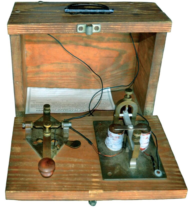 A Civil War telegraph at Fort James Jackson, near Savannah, Georgia.