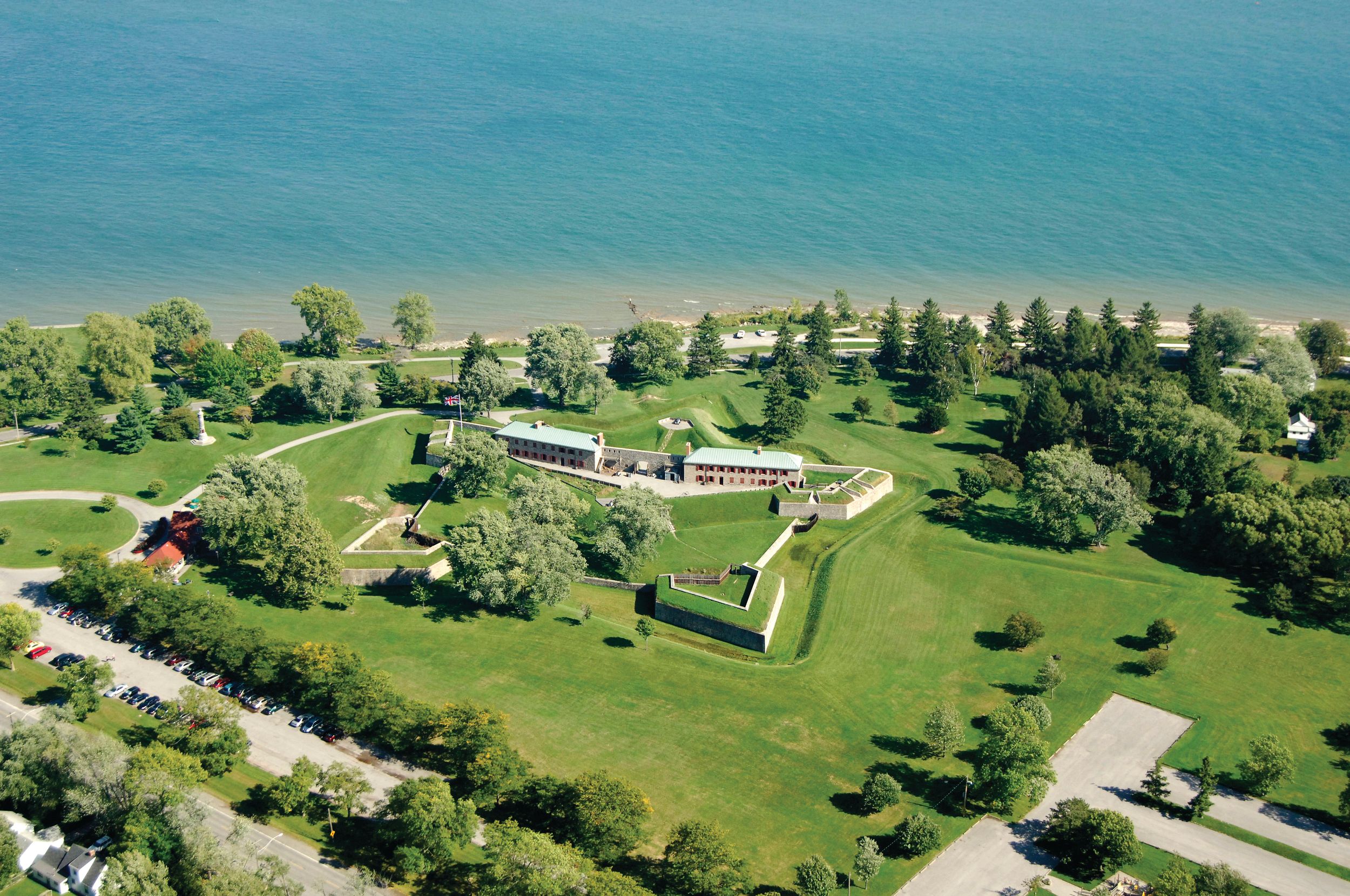 Reconstructed Fort Erie, located in Ontario, Canada. The fort was originally constructed by the British during the French and Indian War. 