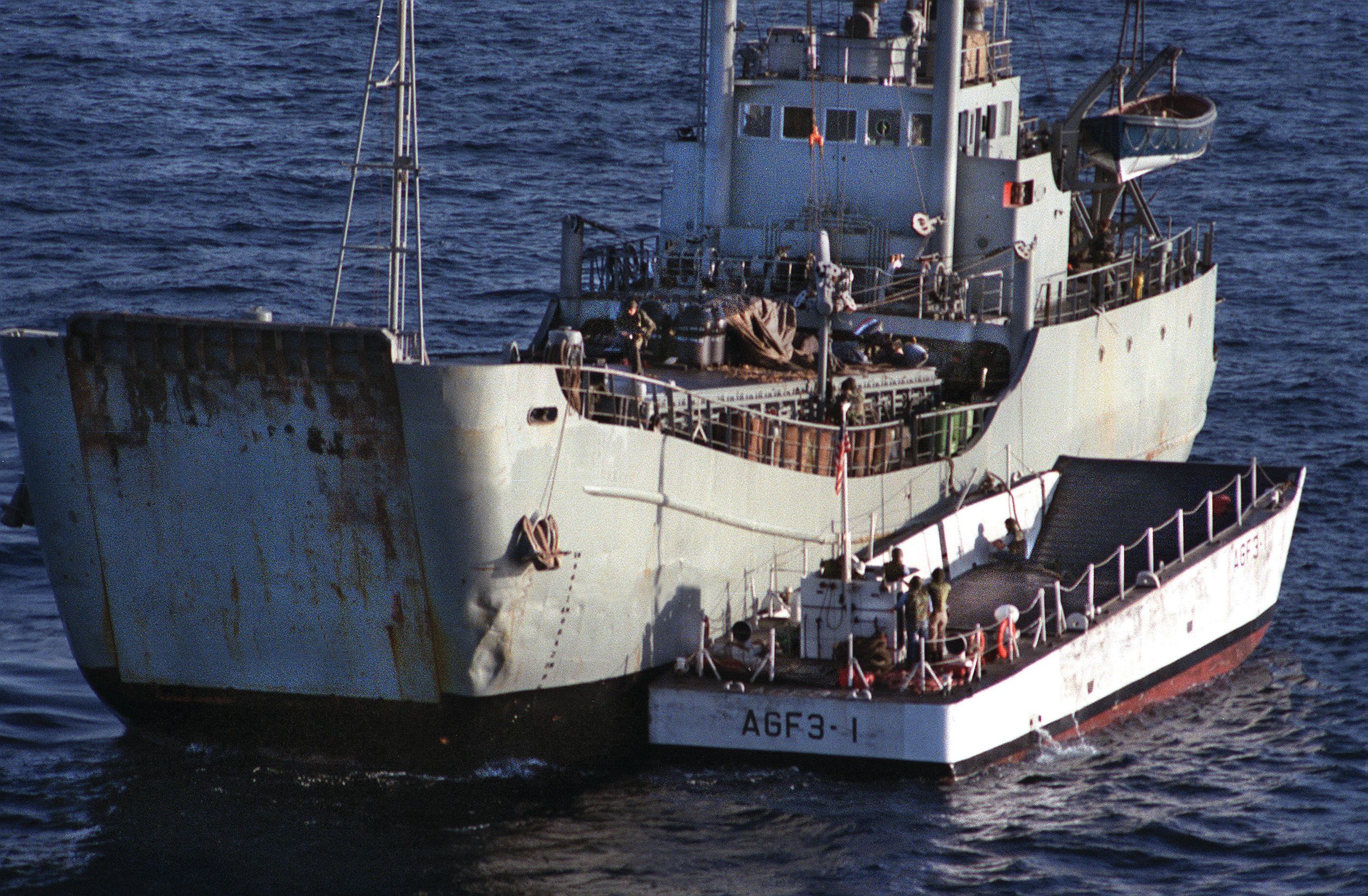 The Iranian minelayer Iran Ajr was seen laying mines during Operation Earnest Will—an American military initiative to protect Kuwaiti-owned tankers from attacks during the Iran-Iraq War. Navy SEALs seized the Iran Ajr in September 1987. The mine that damaged the USS Samuel B. Roberts in April 1988 was found to have come from that ship.