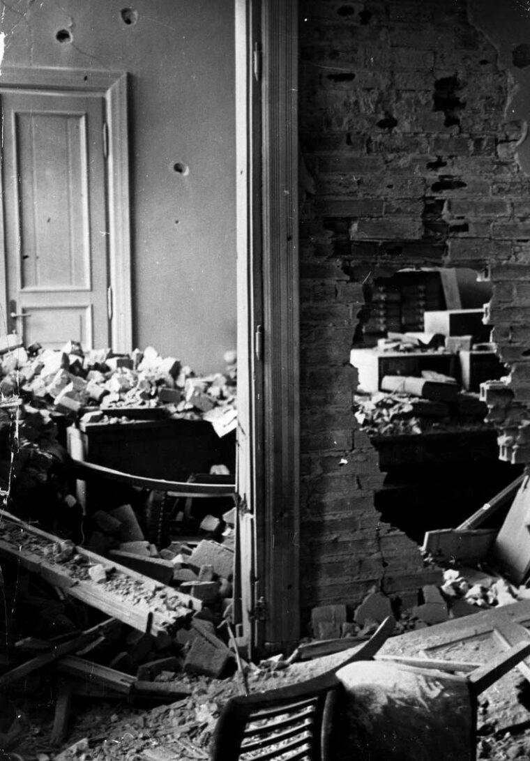 The U.S. Consulate was damaged during the German bombing of Warsaw in September 1939.