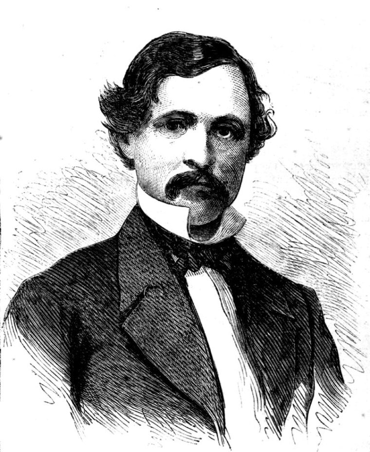 A portrait of General Frederick Townsend Ward, published in the January 20, 1866, issue of Harper's Weekly, A Journal of Civilization.