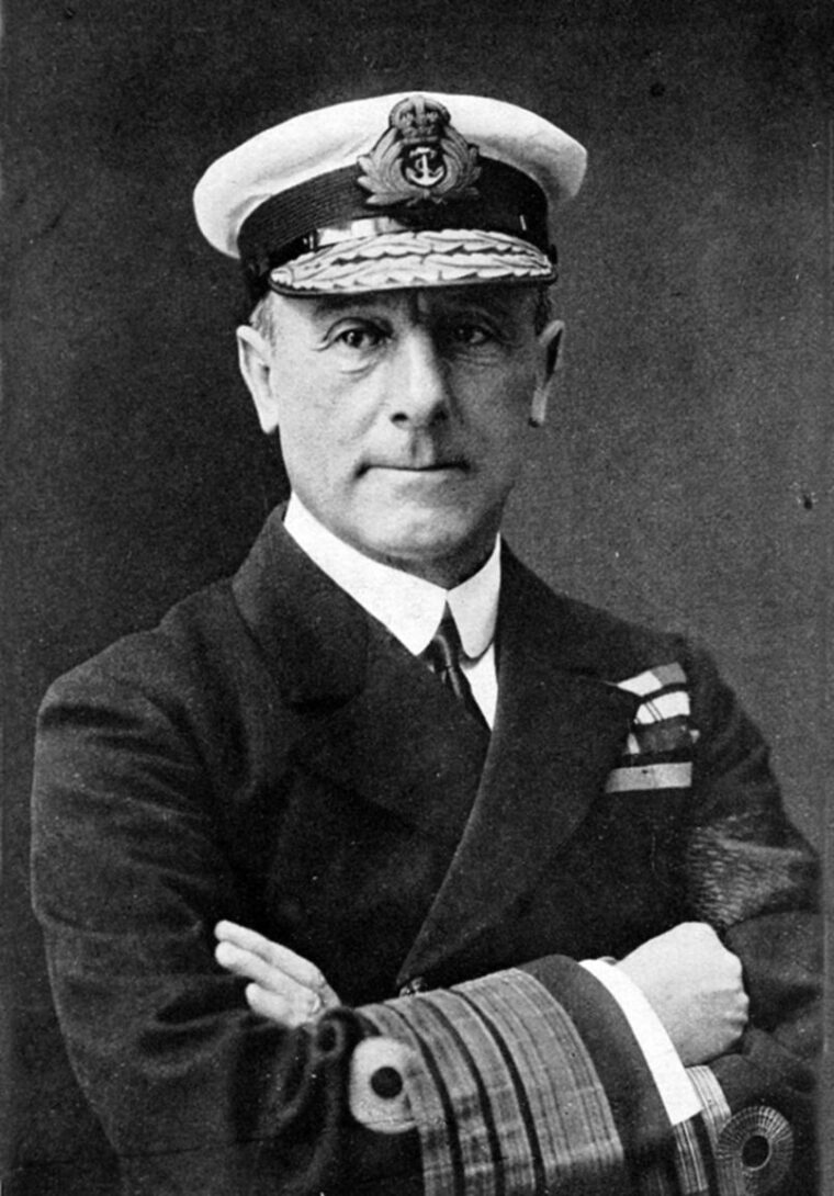 Commodore Reginald Tyrwhitt led the British Naval force that ferried nine seaplanes to attack the Zeppelin hangars on Germany’s North Sea coast near Cuxhaven on December 25, 1914. Though the seven planes that took off missed their targets due to fog, the concept of naval aviation was proven.