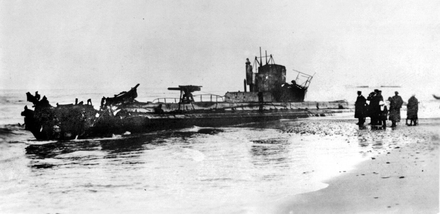 Some 18 months after the German submarine U-20 earned lasting infamy for sending the RMS Lusitania and 1,200 passengers to the bottom in just 18 minutes, the sub ran aground in a thick fog off the Danish coast in November 1916 and was detonated by its crew to prevent her from falling into Allied hands.