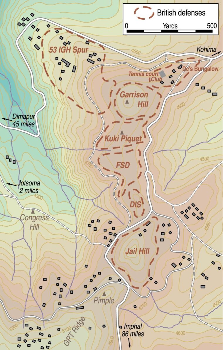 Positioned along rugged mountain ridges and vital jungle passes across the Assam borderland, Commonwealth troops manned several strategically located outposts to slow the Japanese thrust into India during Operation U-Go in the spring of 1944. These defensive positions—ranging from delaying actions at Jessami to key strongpoints surrounding Kohima and Imphal—bought crucial time for General William Slim’s 14th Army to concentrate forces and prepare the decisive Allied counteroffensive.