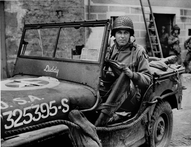 Maj. Gen. Maxwell Taylor, photographed in France after the D-Day invasion. 