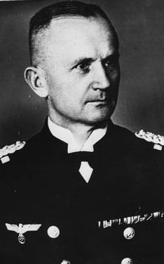The U-boat arm of the Kriegsmarine was under the command of Admiral Karl Dönitz.