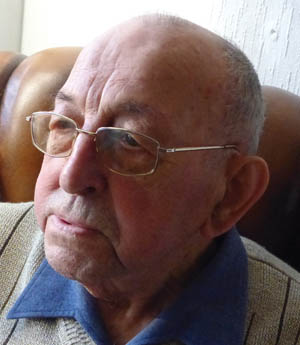 A recent photo of Richard Statetzny, age 96, taken at his home in Dortmund, Germany. 