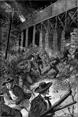 East Tennessee Unionists set fire to a railroad trestle on “the Night of the Burning Bridges,” November 8, 1861. Arsonists struck from Bridgeport, Alabama, to Strawberry Plains, Tennessee, causing a wave of panic to sweep across the South.