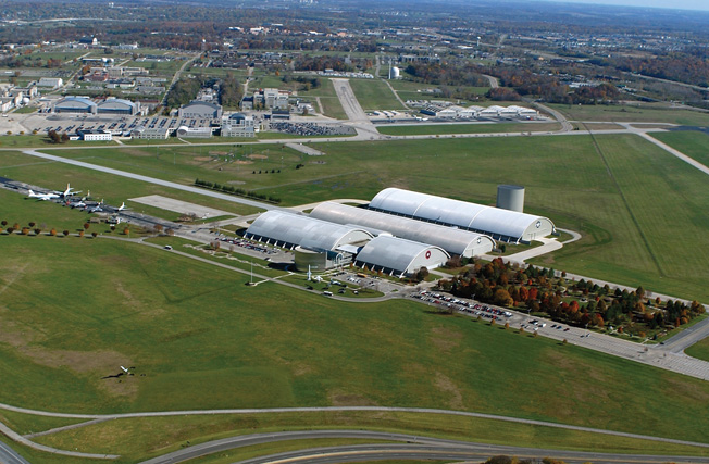 An aerial view of the museum.