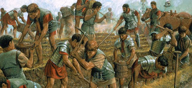 A fundamental element of classical warfare, Roman marching camps were both an offensive and defensive tool for its military.