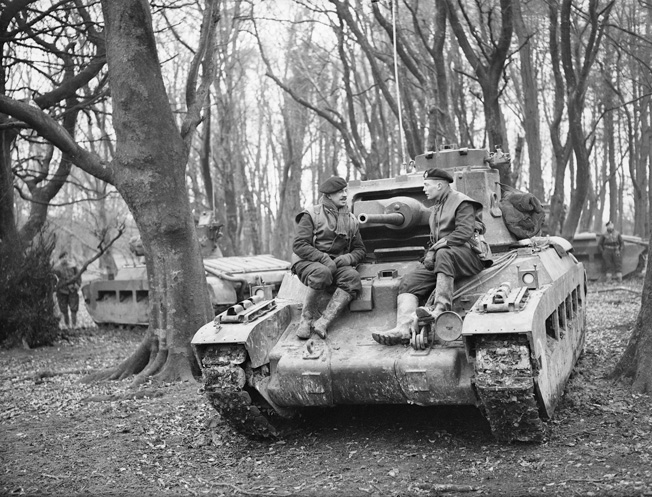 A British Matilda II during an exercise in 1940. The majority of the British tanks at Arras were machine-gun armed Matilda Is rather than the more powerful Matilda II.