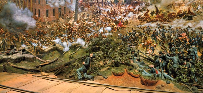 Atlanta Cyclorama. The Battle of Atlanta was painted in Milwaukee, Wisconsin, in the studios of the American Panorama Company. The company, established in 1883, was commissioned to produce two Civil War cycloramas ñ the Battle of Missionary Ridge (1883-84) and the Battle of Atlanta (1885-86) as well as a series on biblical themes.