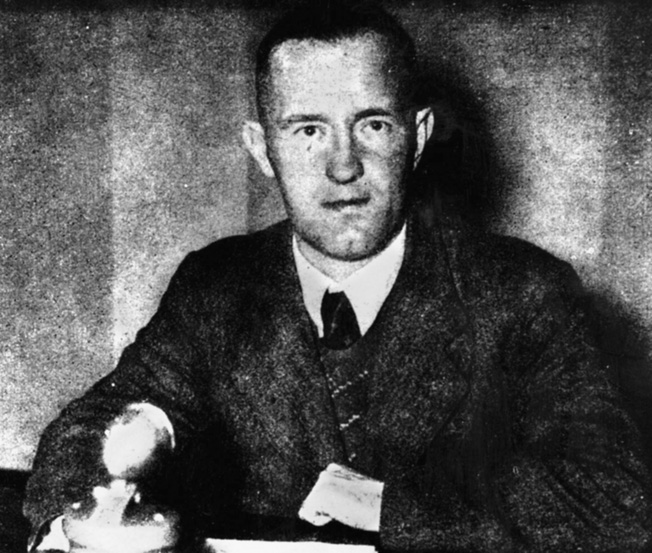 Fascist William Joyce, “Lord Haw Haw,” in a German radio studio. 