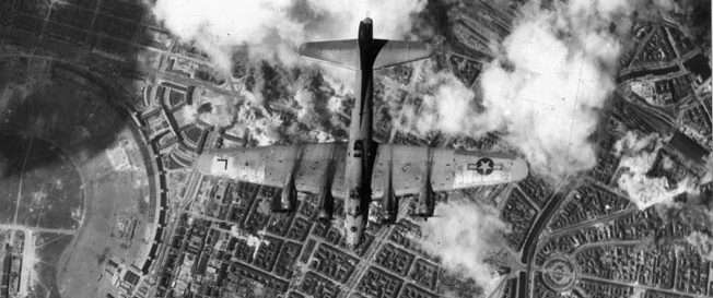 The February 3, 1945 bombing of Berlin, WWII's largest bombing mission, involved an armada of over 1,000 B-17s from the Eight Air Force.