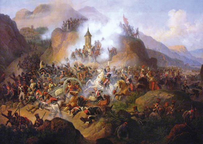 Finding the Somosierra pass blocked by Spanish batteries, Napoleon ordered his Polish light horse to punch through the resistance.