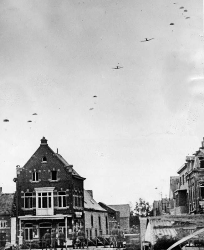 The Luftwaffe provided close air support for advancing German armored and infantry columns and struck fear into the civilian populations of many Belgian towns.