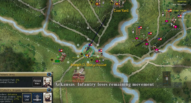 As a turn-based strategy game, Matrix's Brother Against Brother: The Drawing of the Sword attempts to simulate the Civil War at the regimental level.