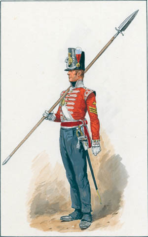 This British sergeant with a spontoon would have been a familiar sight during the Napoleonic age.