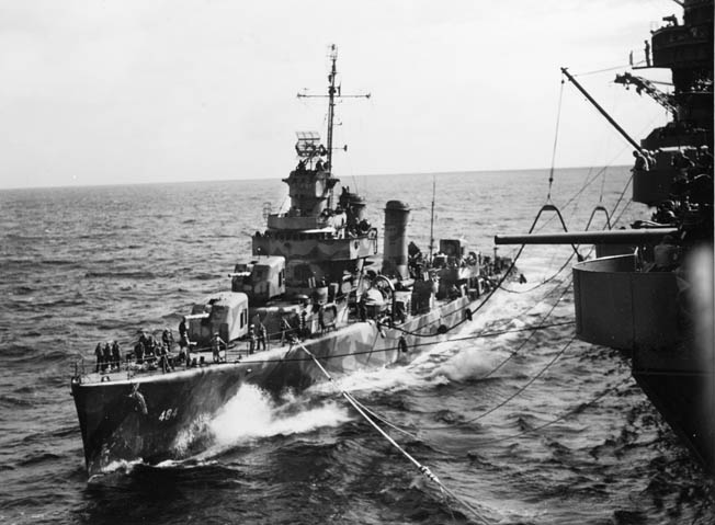 The destroyer USS Buchanan steamed in formation as Task Force 64 got the drop on the Japanese and unleashed a stream of deadly gunfire during the Battle of Cape Esperance. The destroyer was one of five of the Navy’s workhorses that participated in the battle.