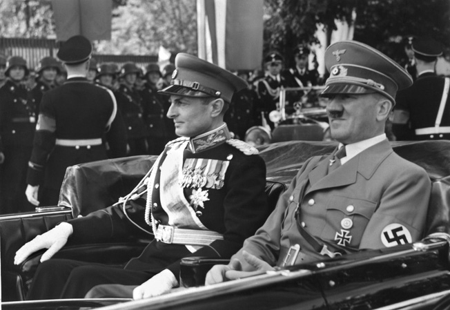 Donovan tried to dissuade Prince Paul, the Regent of Yugoslavia (left), from joining the Axis powers, but without success. Afterward, Donovan convinced anti-Nazi elements to resist Hitler, which resulted in a German invasion in April 1941. 