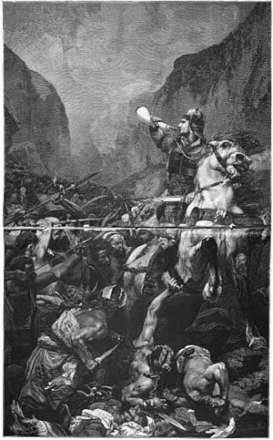 During the Battle of Roncesvalles, Charlemagne's Franks were frustrated at their inability to punish the Basques for robbing their baggage train. 