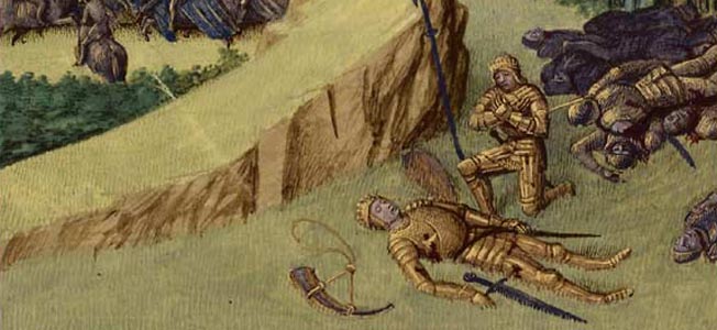 During the Battle of Roncesvalles, Charlemagne's Franks were frustrated at their inability to punish the Basques for robbing their baggage train.