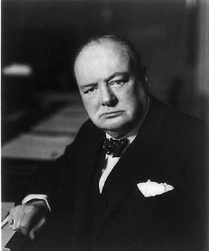 Prime Minister Winston Churchill provided inspiration to the British people and the Allied cause during World War II.