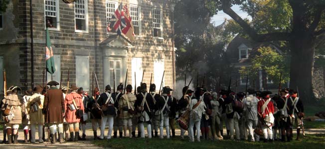 Every October, the pre-colonial mansion of Cliveden commemorates the Battle of Germantown by hosting a series of reenactments in the house and grounds.