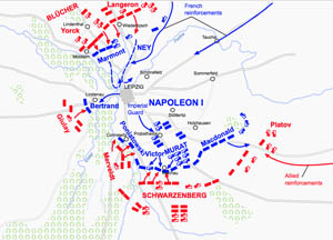 An eyewitness account of the Battle of Leipzig by Colonel Saint-Chamans and others.