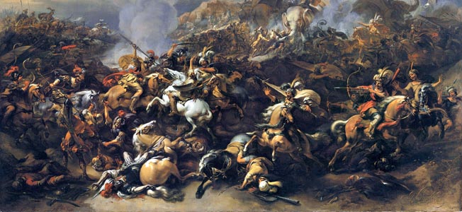 On the banks of the Hydaspes river in 326 BC, Alexander the Great was nearly defeated by the mighty army of Kind Porus with its Corps of Elephants.