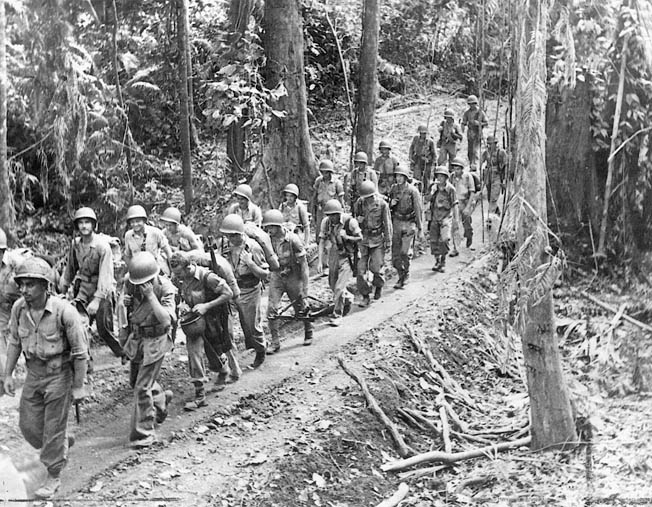 In the early battles for Guadalcanal, U.S. Marines handed the Imperial Japanese Army its first taste of defeat at the Battle of Bloody Ridge.