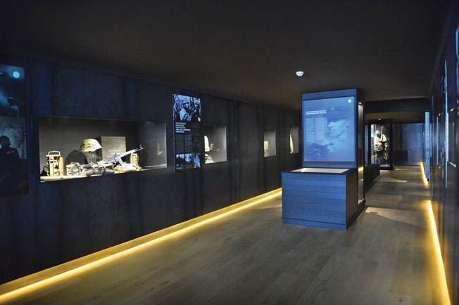 A view of one of the redesigned display galleries at the museum.