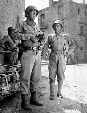 Patton meets with Roosevelt in Sicily in 1943. 