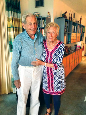 Peter Jorgensen at home in St. Lambert, Canada, with his with Mette.