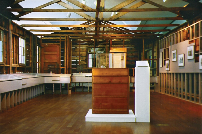 A reconstructed barracks from the Heart Mountain internment camp in Wyoming. 