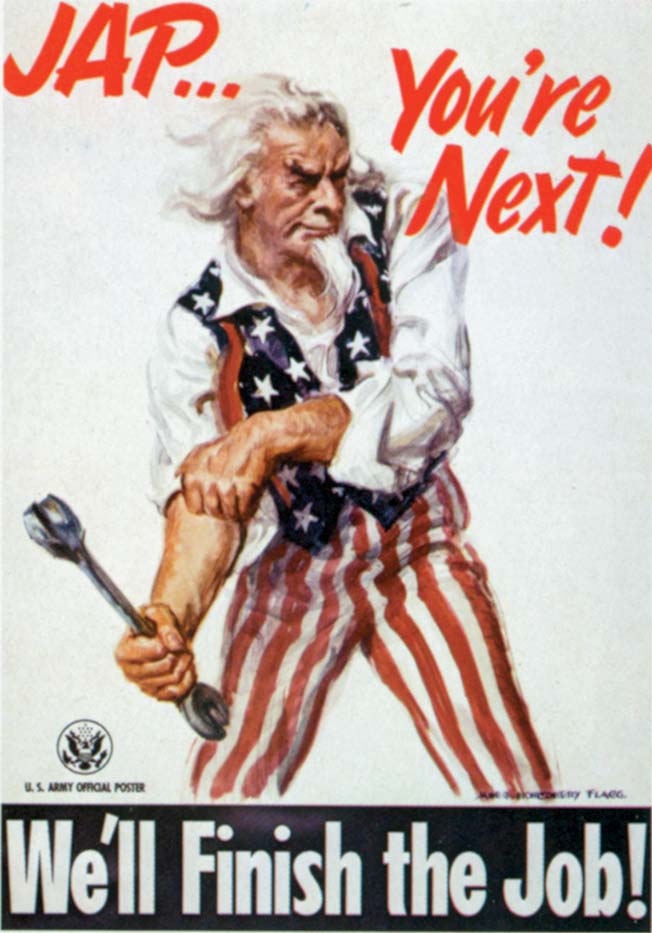 James Montgomery Flagg painted this determined Uncle Sam in 1944. Note the wrench in his right hand.