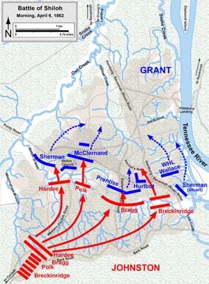 Grant, now restored to overall command of the Army of the Tennessee after the brief misunderstanding with Halleck, established his headquarters a few miles away at Savannah.