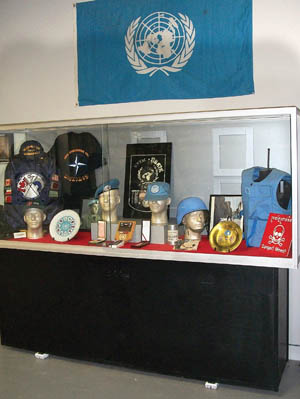 UN and NATO memorabilia. Canadian Prime Minister Lester Pearson originated the idea of UN peacekeeping during the Suez Crisis in the mid-1950s, and Canada has sent troops to every peacekeeping mission since.