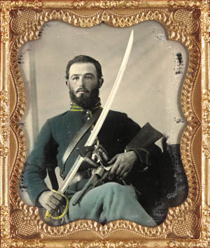 A saber-flourishing Federal trooper in the 10th Kentucky cavalry reflected the steely determination to hold the Bluegrass State in the Union.