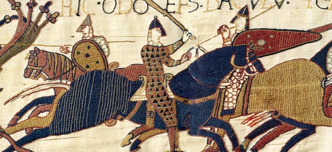 The Normans make their bid for Saxon England against King Harold in the Battle of Hastings.